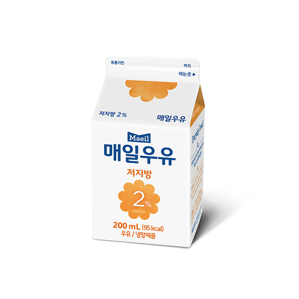 2% 저지방 200ml x 25개 (4주 배달)